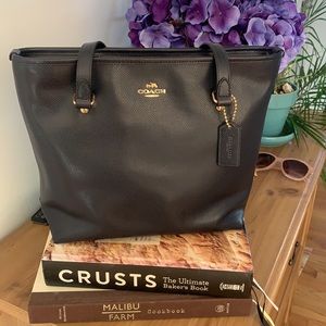 🌸 NWT Coach Tote  💯 real leather blue NWT